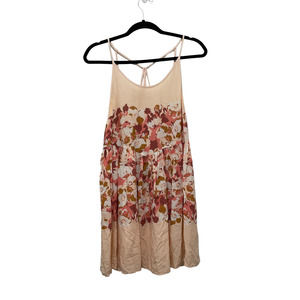 Free People Women's Pink and Red Dress